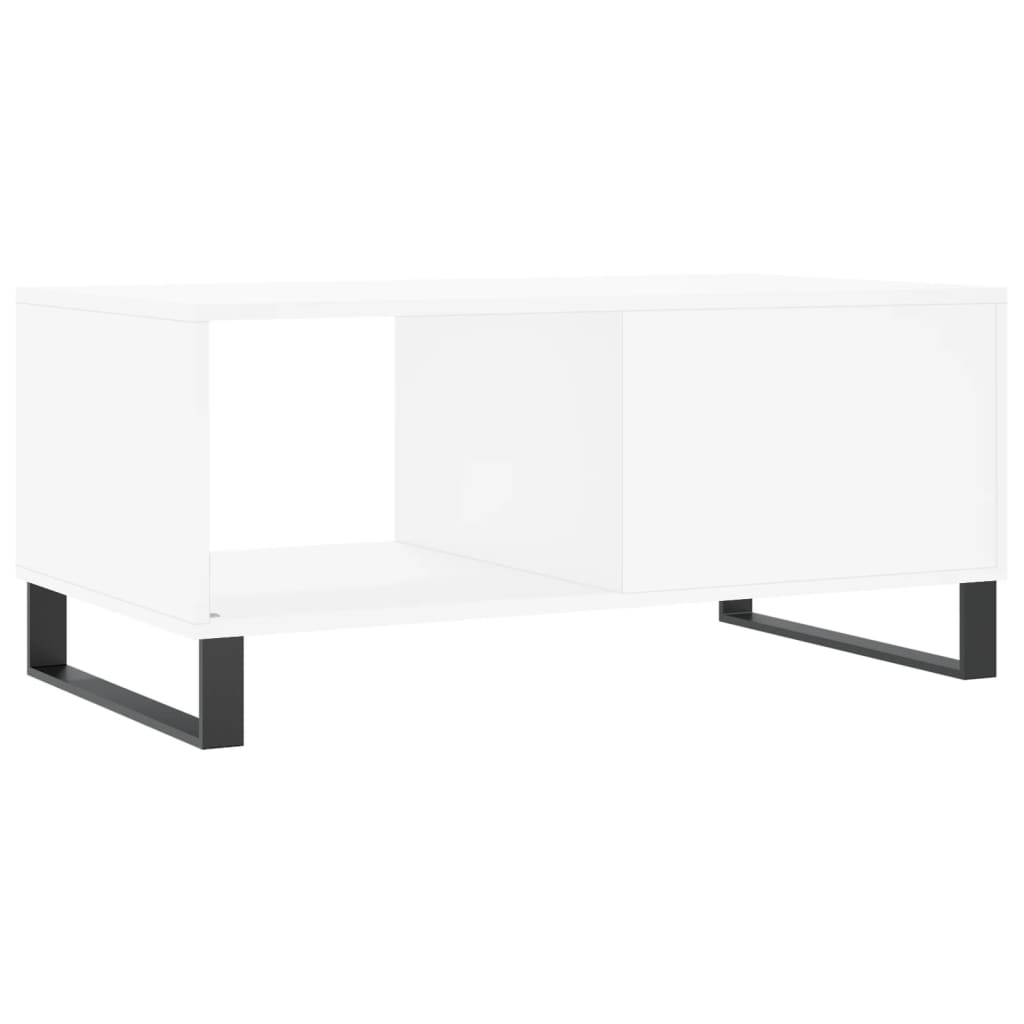 Tavolino da Salotto Bianco 90x50x40 cm in Legno Multistrato | homemem39
