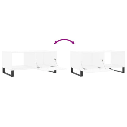 Tavolino da Salotto Bianco 90x50x40 cm in Legno Multistrato | homemem39