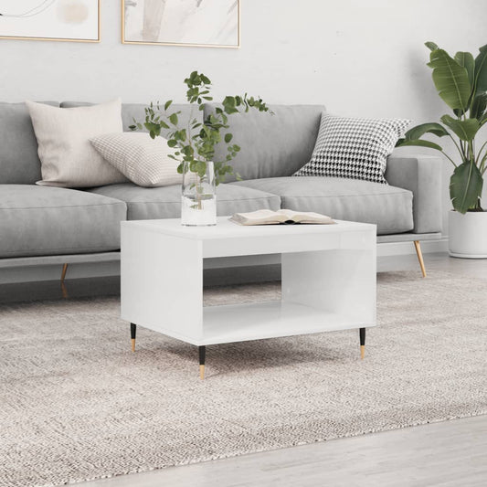 Tavolino da Salotto Bianco 60x50x40 cm in Legno Multistrato | homemem39