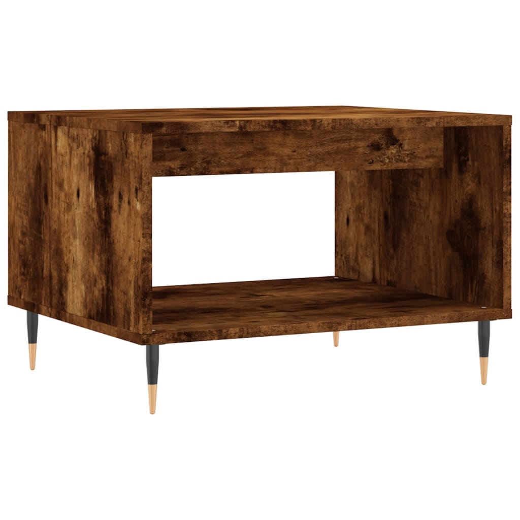 Tavolino da Salotto Rovere Fumo 60x50x40 cm Legno Multistrato | homemem39