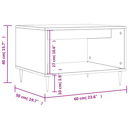 Tavolino da Salotto Grigio Sonoma 60x50x40 cm Legno Multistrato