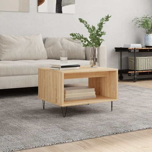 Tavolino da Salotto Rovere Sonoma 60x50x40 cm Legno Multistrato