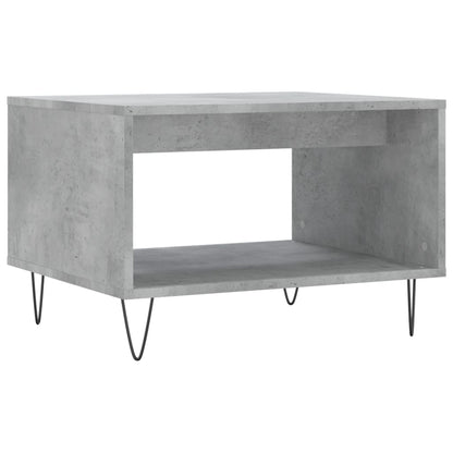 Tavolino da Salotto Grigio Cemento 60x50x40cm Legno Multistrato | homemem39