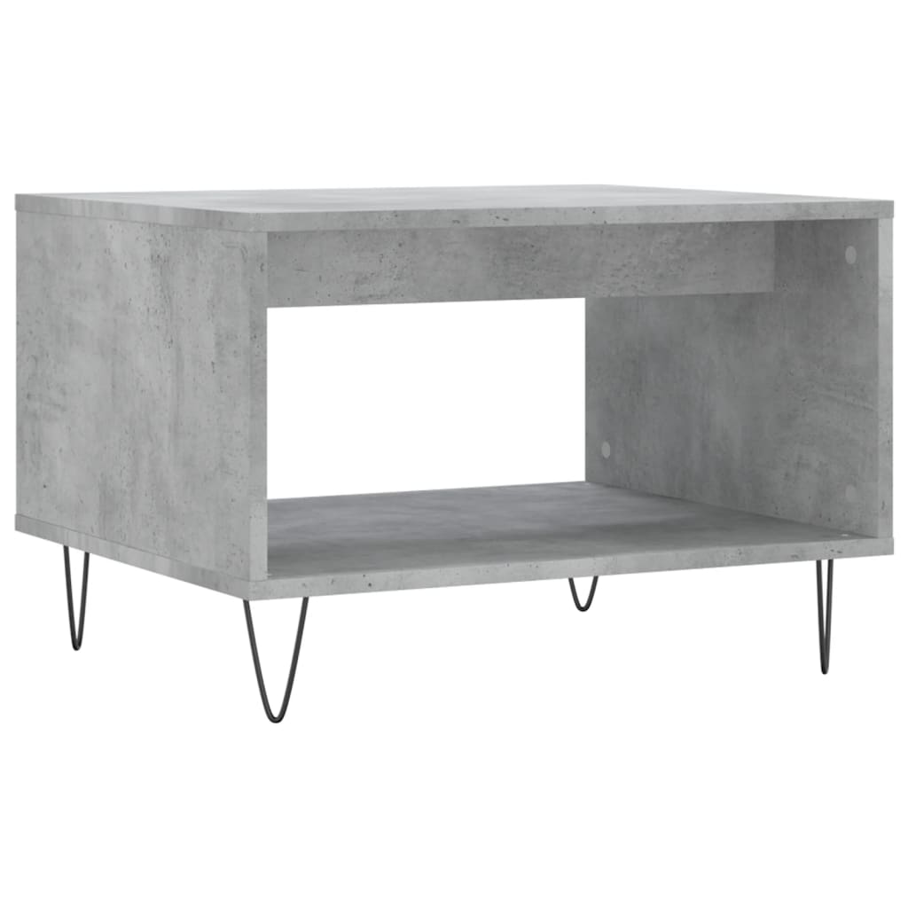 Tavolino da Salotto Grigio Cemento 60x50x40cm Legno Multistrato | homemem39