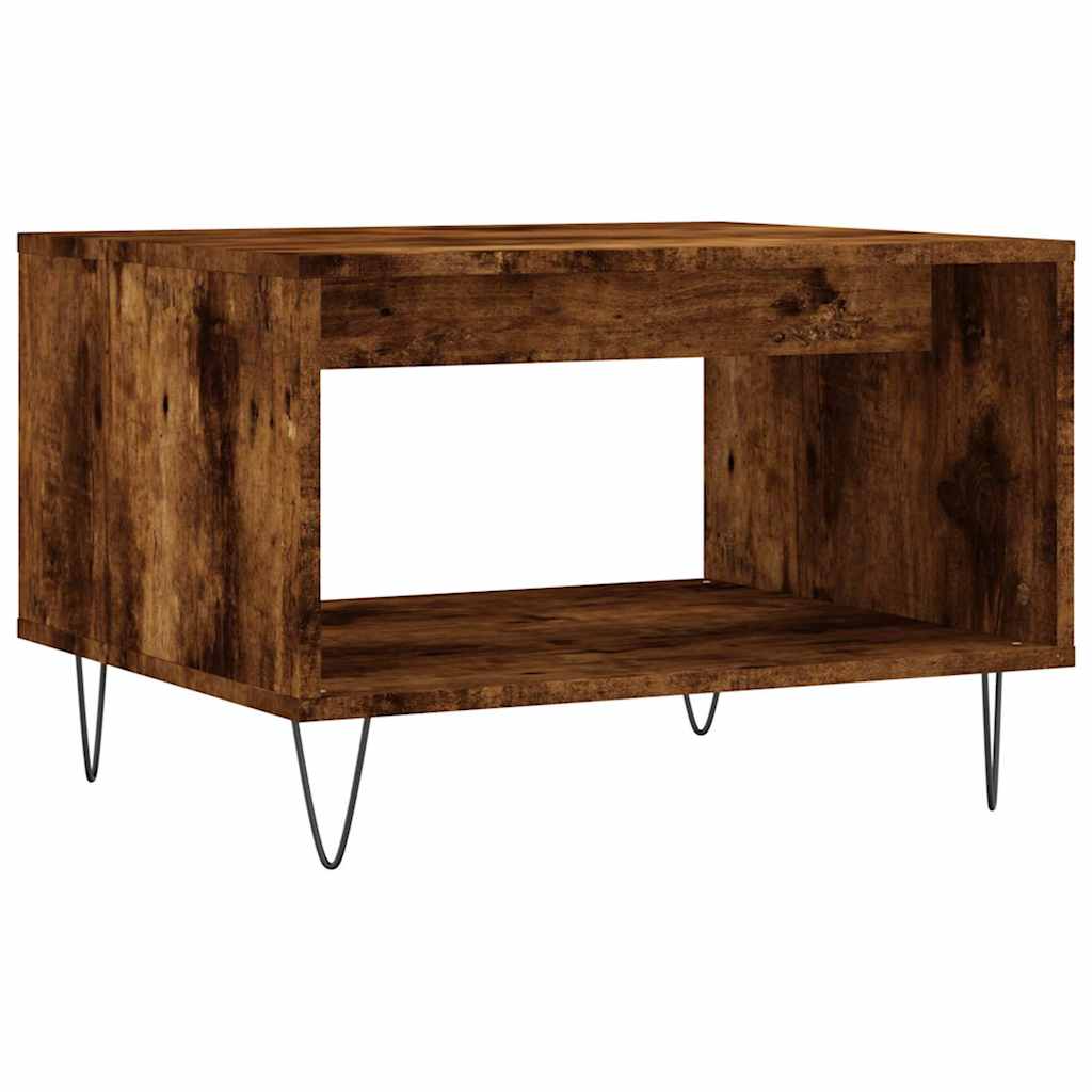 Tavolino da Salotto Rovere Fumo 60x50x40 cm Legno Multistrato | homemem39