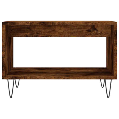Tavolino da Salotto Rovere Fumo 60x50x40 cm Legno Multistrato