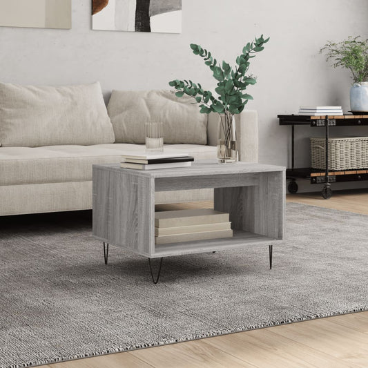 Tavolino da Salotto Grigio Sonoma 60x50x40 cm Legno Multistrato | homemem39