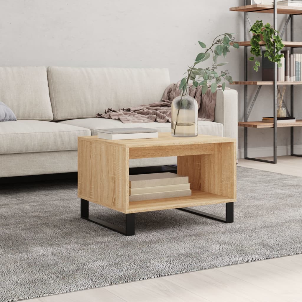 Tavolino da Salotto Rovere Sonoma 60x50x40 cm Legno Multistrato | homemem39