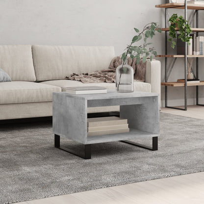 Tavolino da Salotto Grigio Cemento 60x50x40cm Legno Multistrato | homemem39