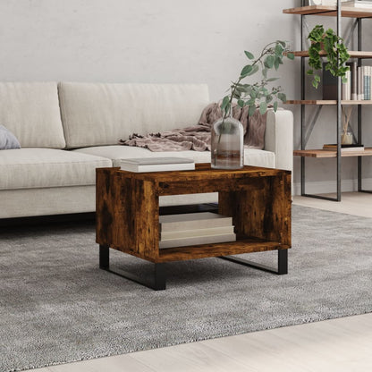 Tavolino da Salotto Rovere Fumo 60x50x40 cm Legno Multistrato | homemem39