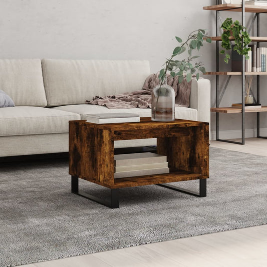 Tavolino da Salotto Rovere Fumo 60x50x40 cm Legno Multistrato | homemem39