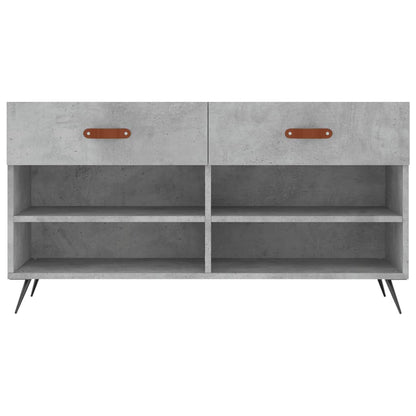 Panca Porta Scarpe Grigio Cemento 102x35x55cm Legno Multistrato - homemem39