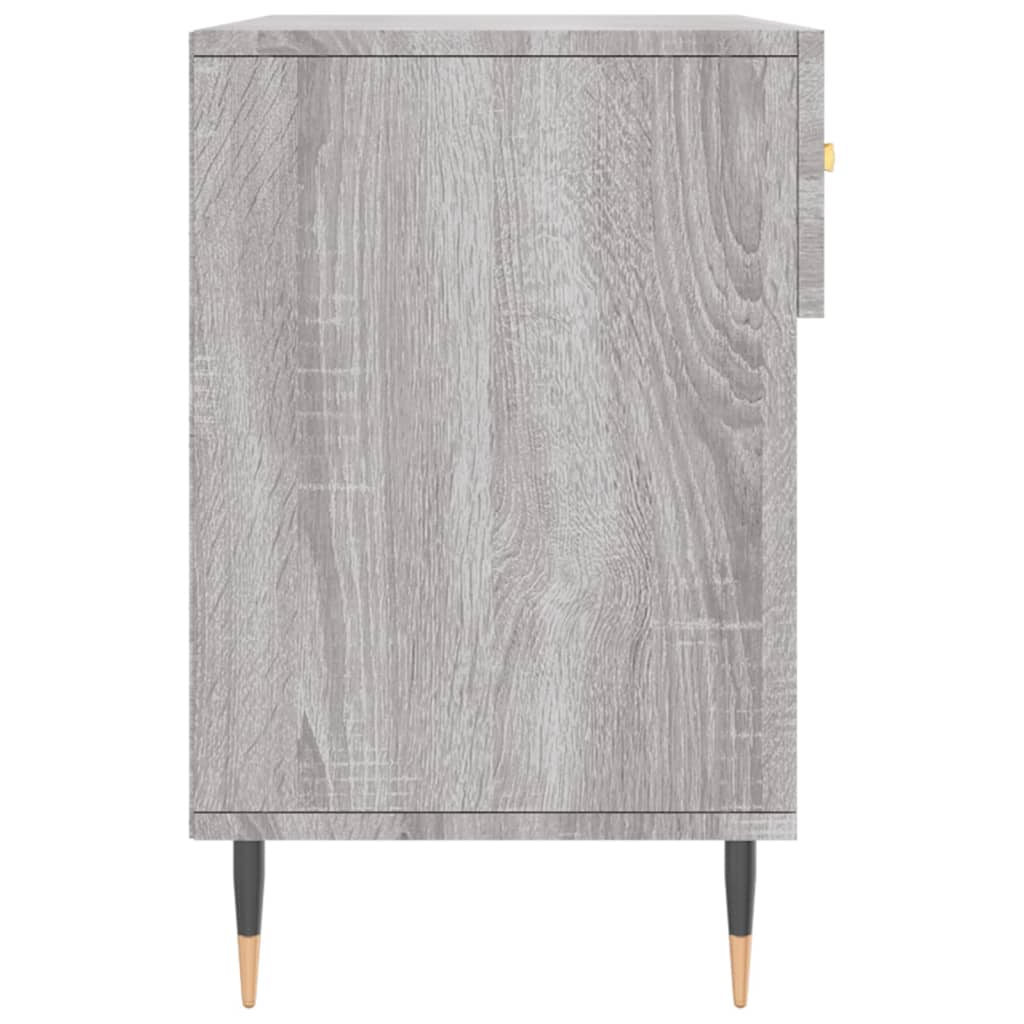 Panca Porta Scarpe Grigio Sonoma 102x35x55 cm Legno Multistrato - homemem39