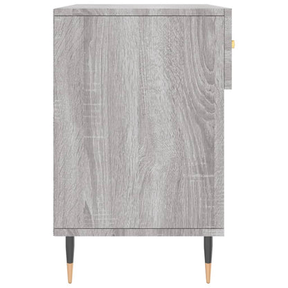 Panca Porta Scarpe Grigio Sonoma 102x35x55 cm Legno Multistrato - homemem39