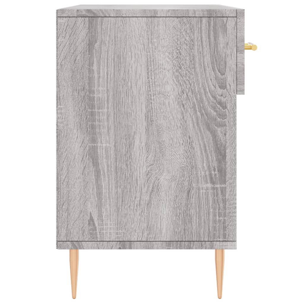 Panca Porta Scarpe Grigio Sonoma 102x35x55 cm Legno Multistrato - homemem39