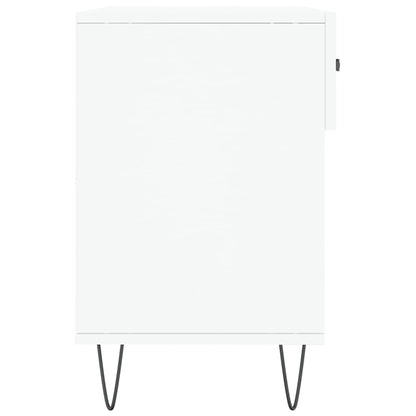 Panca Porta Scarpe Bianca 102x35x55 cm in Legno Multistrato - homemem39