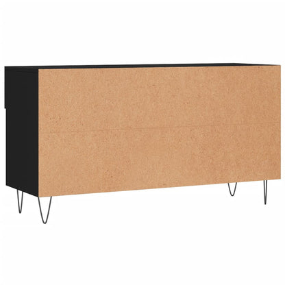 Panca Porta Scarpe Nera 102x35x55 cm in Legno Multistrato - homemem39