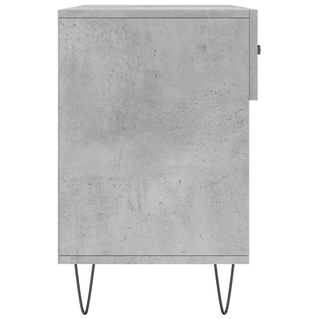 Panca Porta Scarpe Grigio Cemento 102x35x55cm Legno Multistrato - homemem39