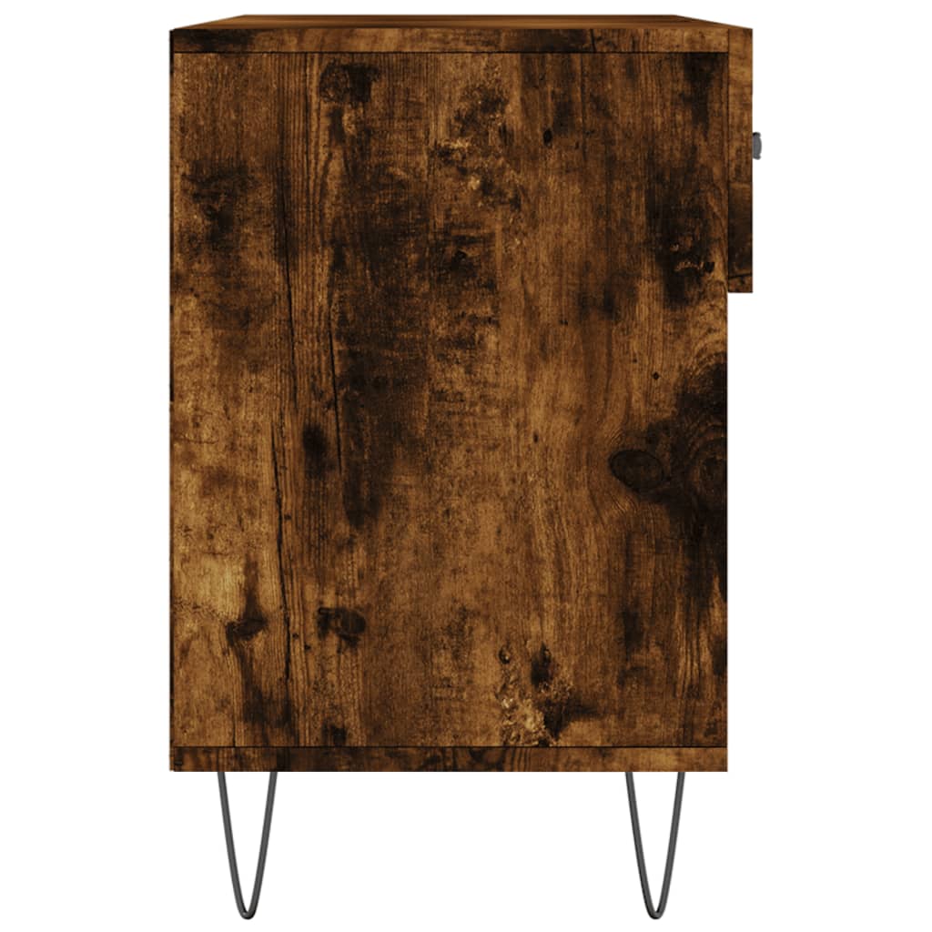 Panca Porta Scarpe Rovere Fumo 102x35x55 cm Legno Multistrato - homemem39