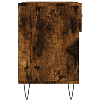 Panca Porta Scarpe Rovere Fumo 102x35x55 cm Legno Multistrato - homemem39