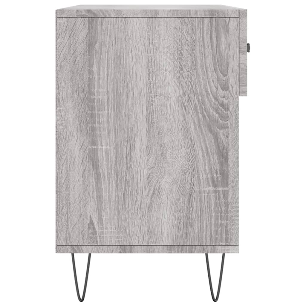 Panca Porta Scarpe Grigio Sonoma 102x35x55 cm Legno Multistrato - homemem39