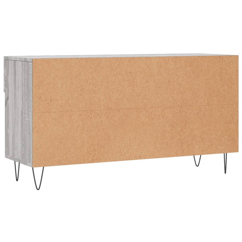 Panca Porta Scarpe Grigio Sonoma 102x35x55 cm Legno Multistrato - homemem39
