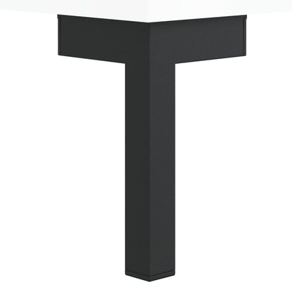 Panca Porta Scarpe Bianco Lucido 102x35x55 cm Legno Multistrato - homemem39