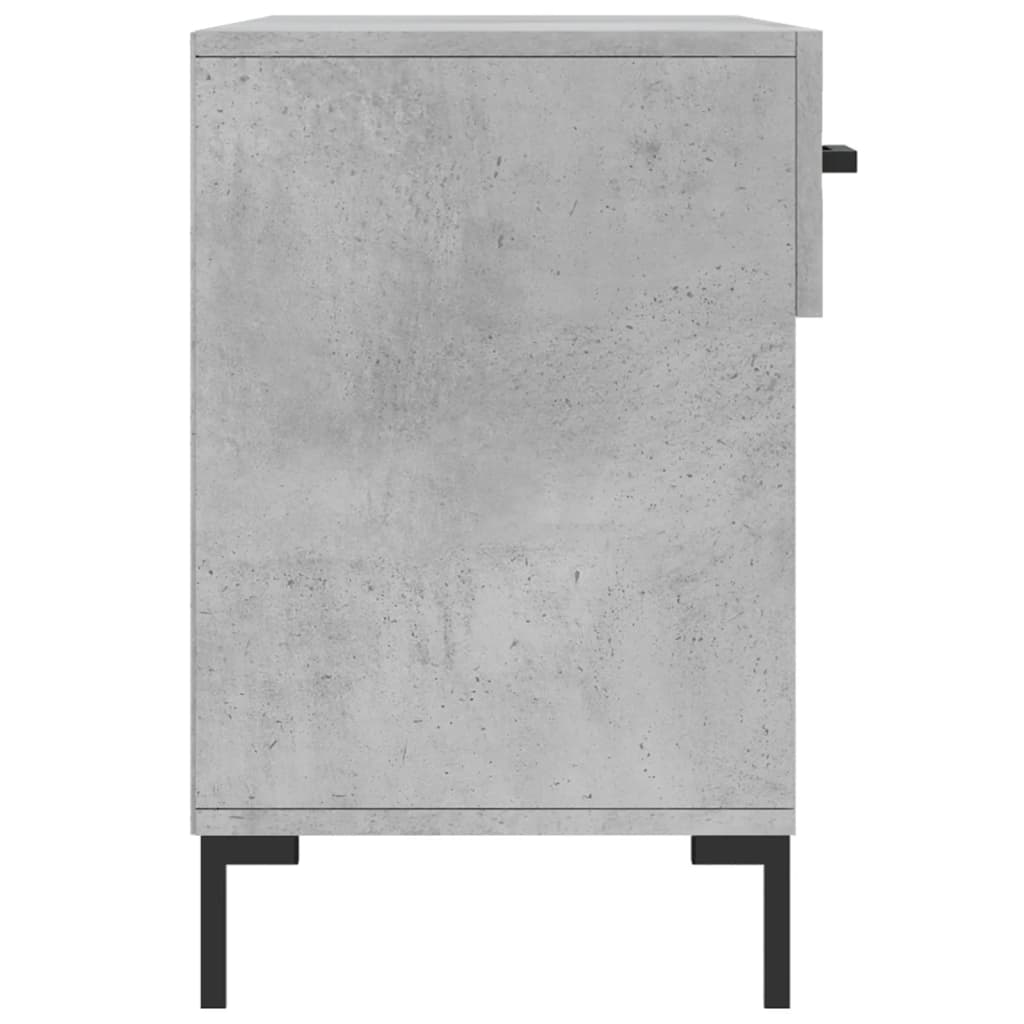 Panca Porta Scarpe Grigio Cemento 102x35x55cm Legno Multistrato - homemem39