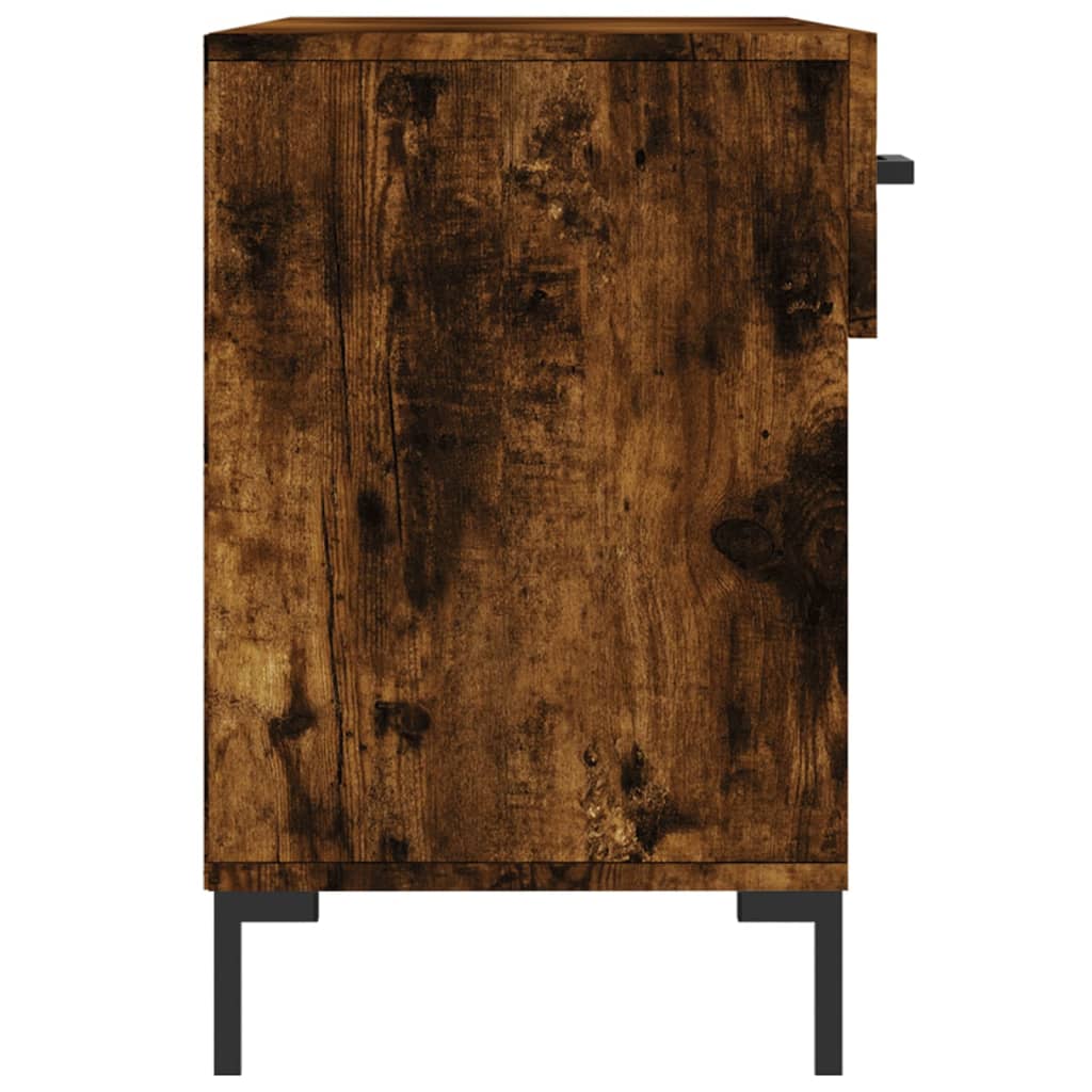 Panca Porta Scarpe Rovere Fumo 102x35x55 cm Legno Multistrato - homemem39