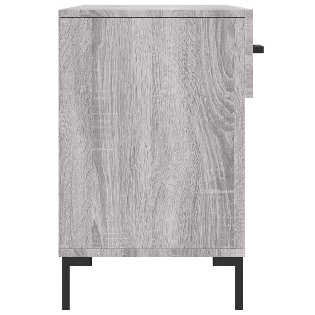 Panca Porta Scarpe Grigio Sonoma 102x35x55 cm Legno Multistrato - homemem39