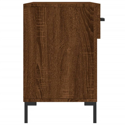 Panca Porta Scarpe Rovere Marrone 102x35x55cm Legno Multistrato - homemem39