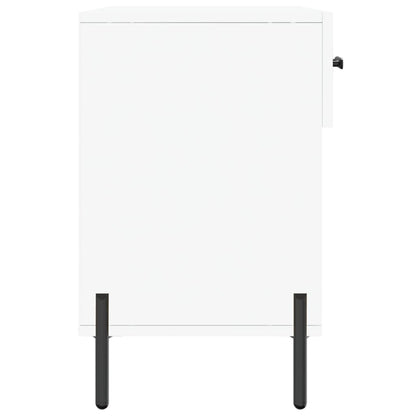 Panca Porta Scarpe Bianca 102x35x55 cm in Legno Multistrato - homemem39