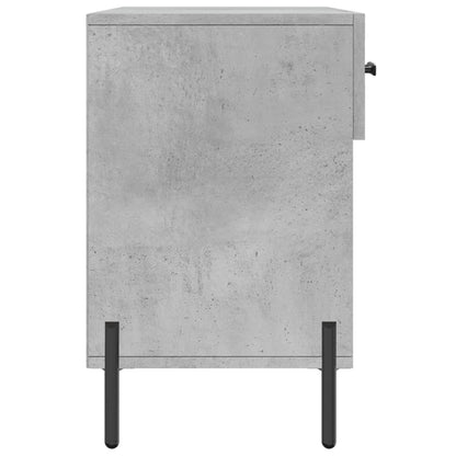Panca Porta Scarpe Grigio Cemento 102x35x55cm Legno Multistrato - homemem39