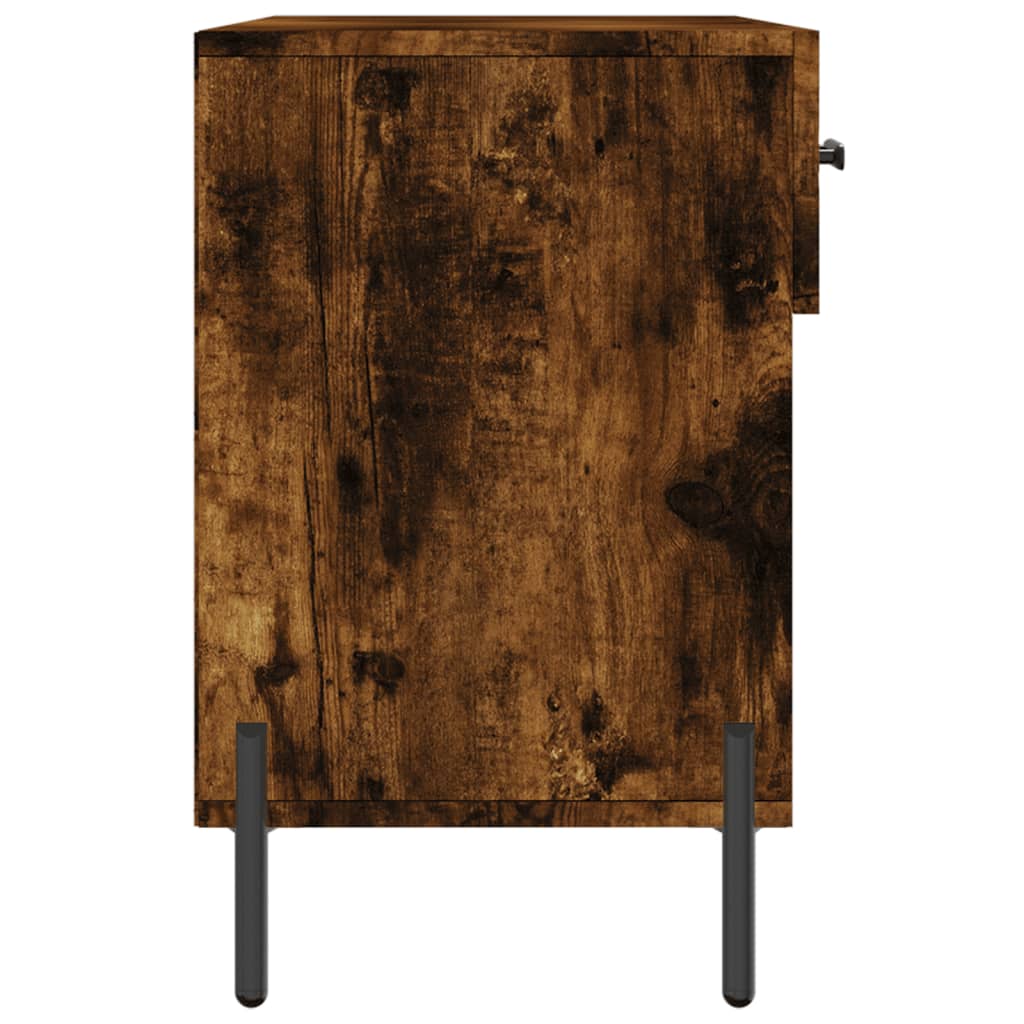 Panca Porta Scarpe Rovere Fumo 102x35x55 cm Legno Multistrato - homemem39