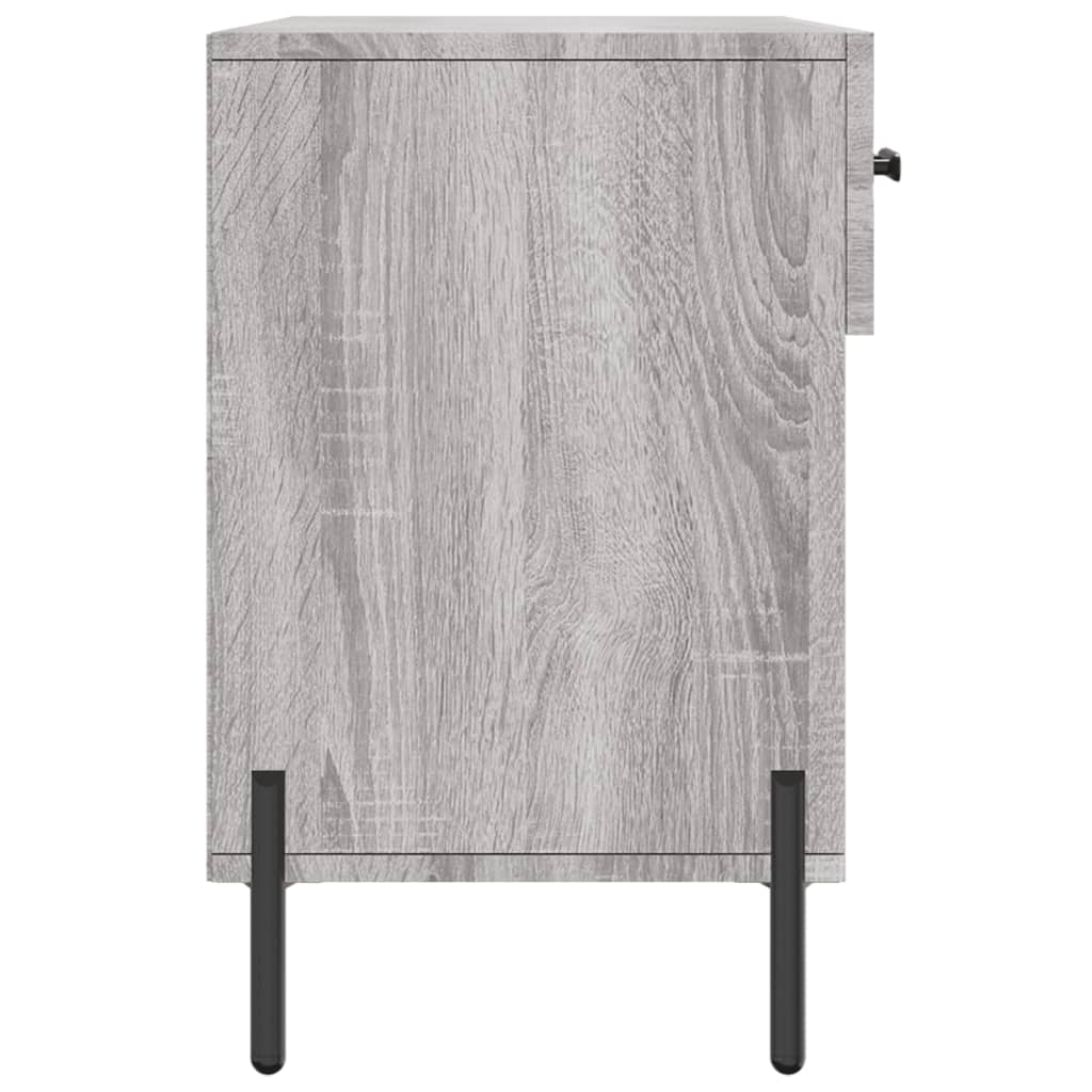 Panca Porta Scarpe Grigio Sonoma 102x35x55 cm Legno Multistrato - homemem39