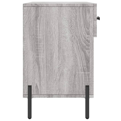 Panca Porta Scarpe Grigio Sonoma 102x35x55 cm Legno Multistrato - homemem39