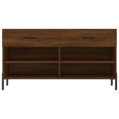 Panca Porta Scarpe Rovere Marrone 102x35x55cm Legno Multistrato - homemem39