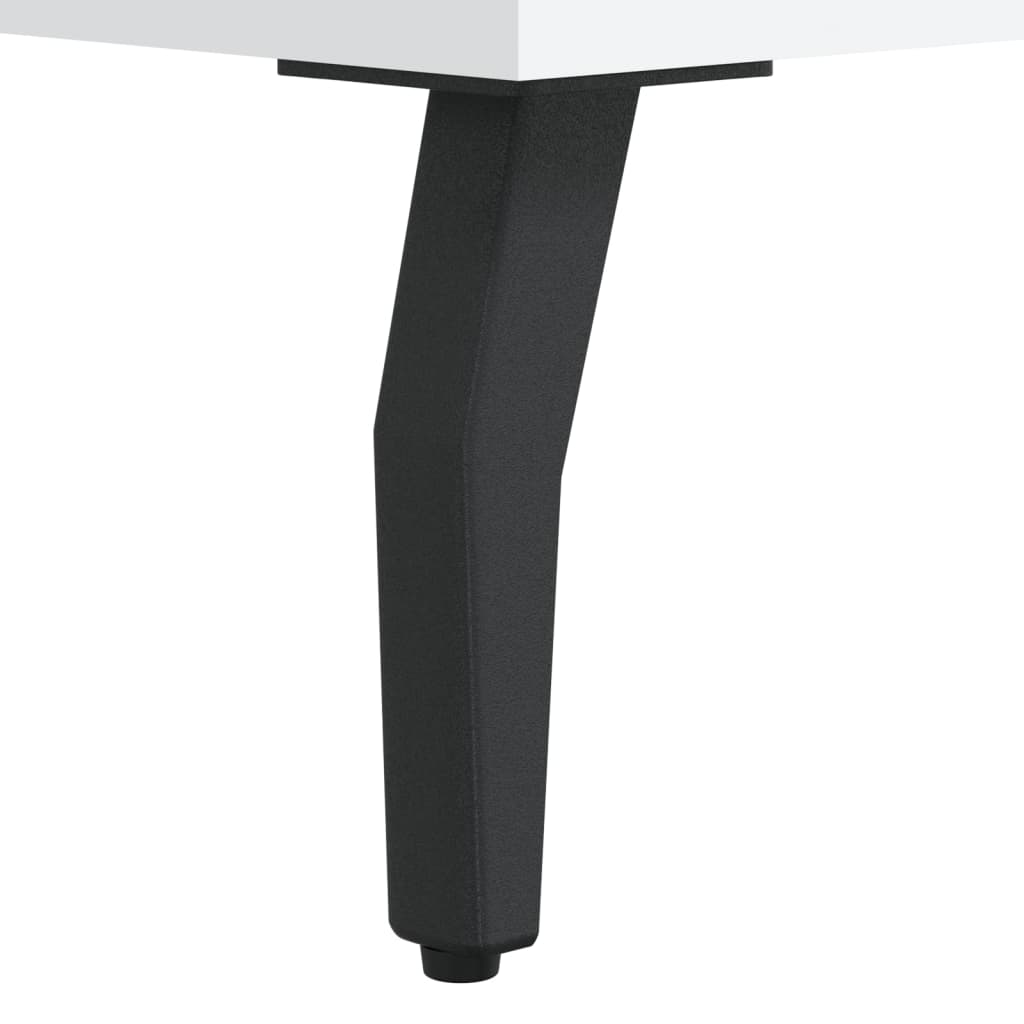 Panca Porta Scarpe Bianca 102x35x55 cm in Legno Multistrato - homemem39