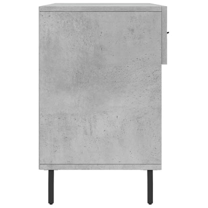 Panca Porta Scarpe Grigio Cemento 102x35x55cm Legno Multistrato - homemem39
