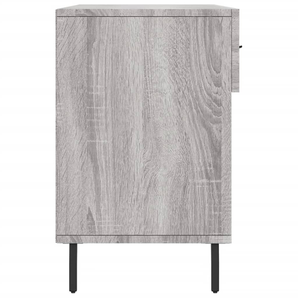 Panca Porta Scarpe Grigio Sonoma 102x35x55 cm Legno Multistrato - homemem39