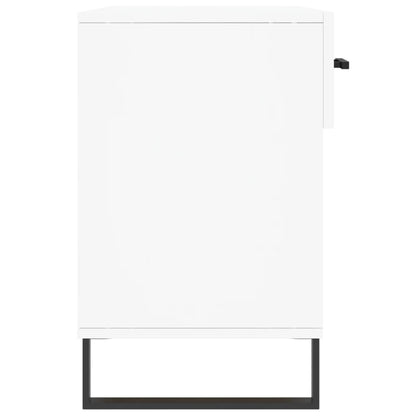 Panca Porta Scarpe Bianca 102x35x55 cm in Legno Multistrato - homemem39
