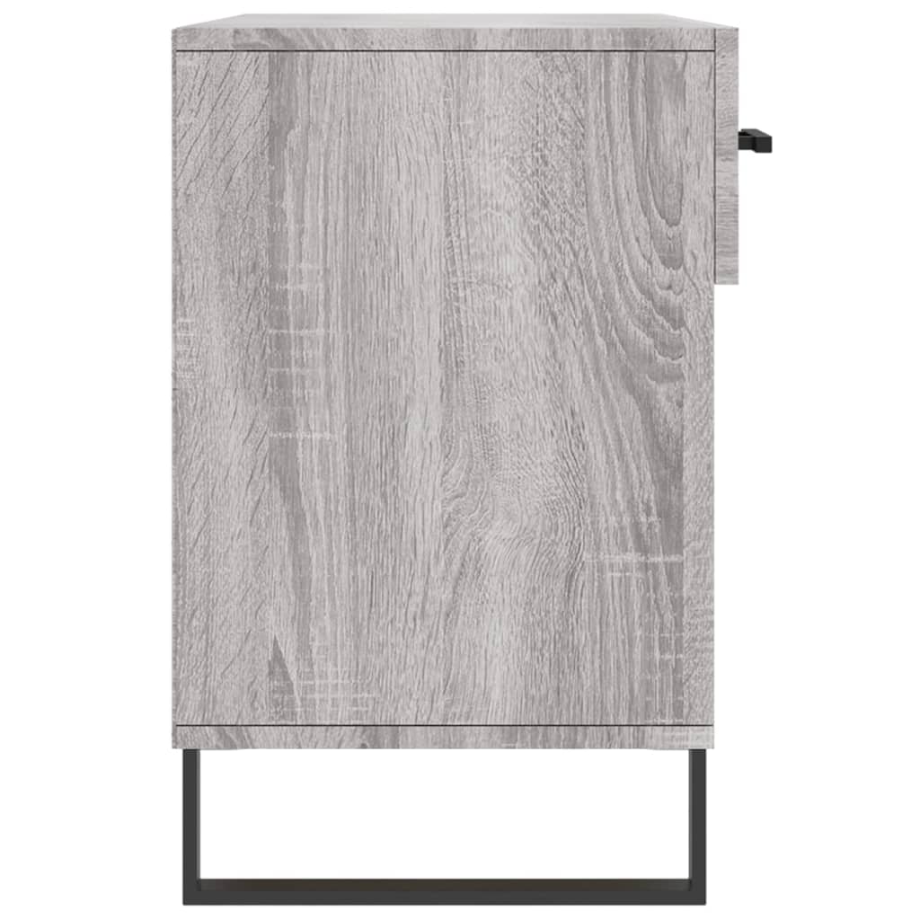 Panca Porta Scarpe Grigio Sonoma 102x35x55 cm Legno Multistrato - homemem39