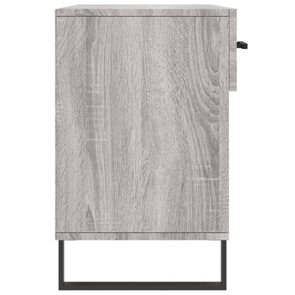 Panca Porta Scarpe Grigio Sonoma 102x35x55 cm Legno Multistrato - homemem39