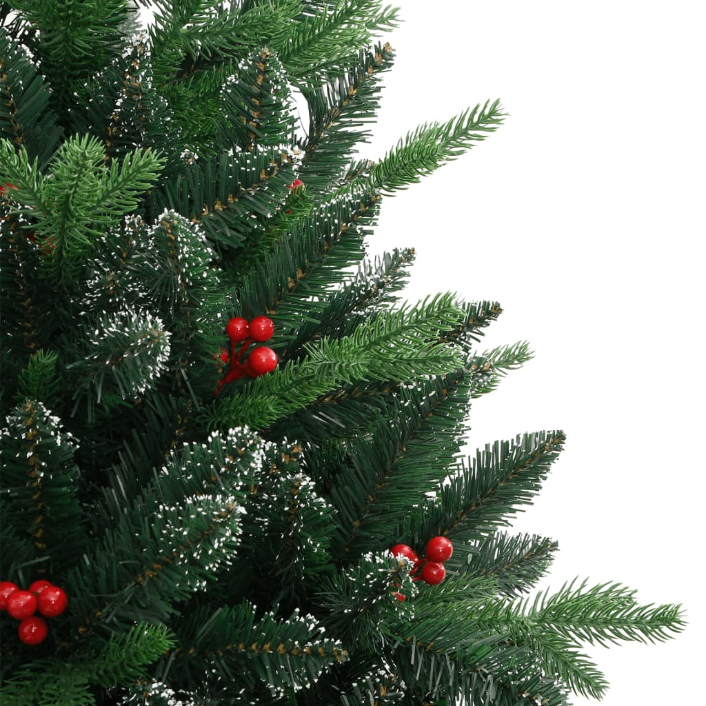 Albero Natale Artificiale Incernierato con Bacche Rosse 120 cm | homemem39