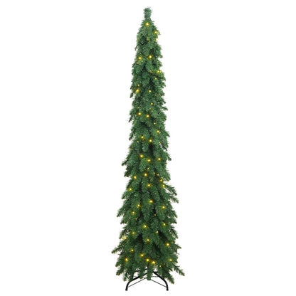 Albero di Natale Artificiale Preilluminato con 130 LED 210 cm