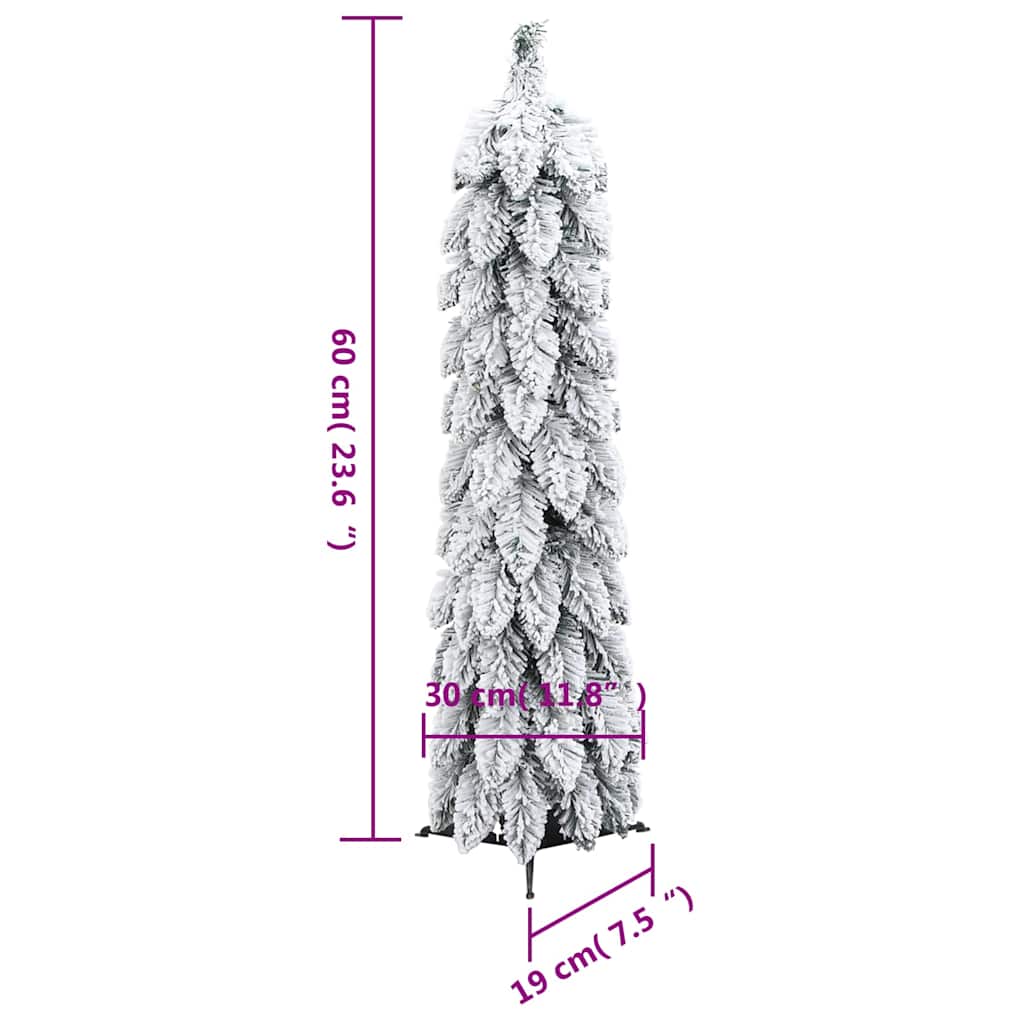 Albero di Natale Artificiale con 30 LED e Neve Floccata 60 cm | homemem39