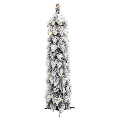 Albero di Natale Artificiale con 30 LED e Neve Floccata 60 cm | homemem39