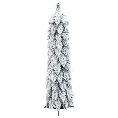 Albero di Natale Artificiale con 30 LED e Neve Floccata 60 cm