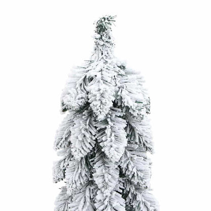 Albero di Natale Artificiale con 45 LED e Neve Floccata 90 cm | homemem39