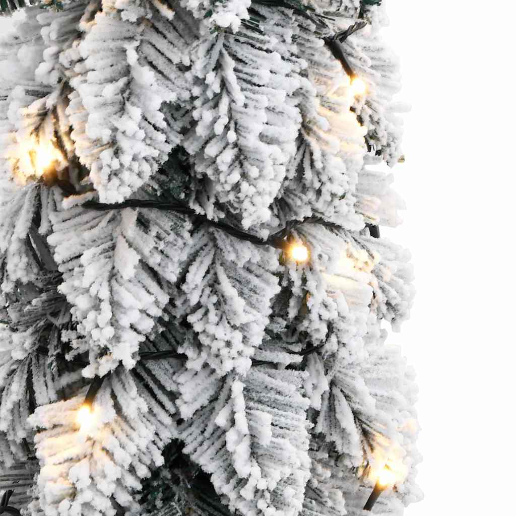 Albero di Natale Artificiale con 45 LED e Neve Floccata 90 cm | homemem39